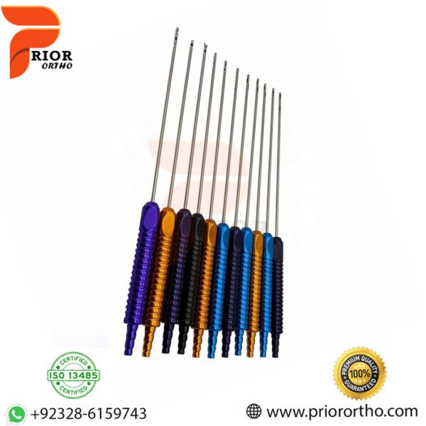 Liposuction Cannula Set Of 11 Pieces Fixed Aluminium Handle