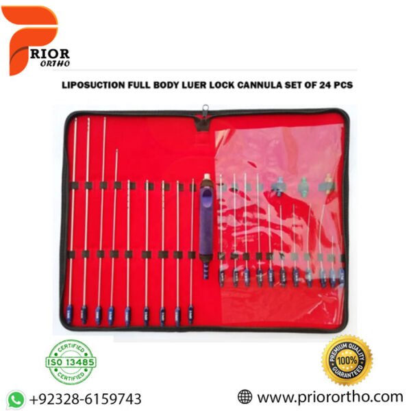 24 Pcs Full Body Liposuction Luer Lock Cannulas Set